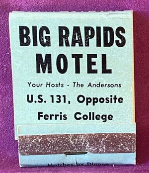 Big Rapids Motel - Matchbook (newer photo)